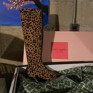 knee length boots leopard from Kate Spade. They are brand new
